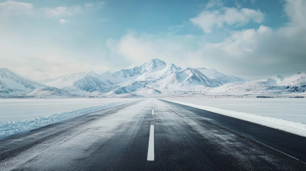 冰天雪地道路