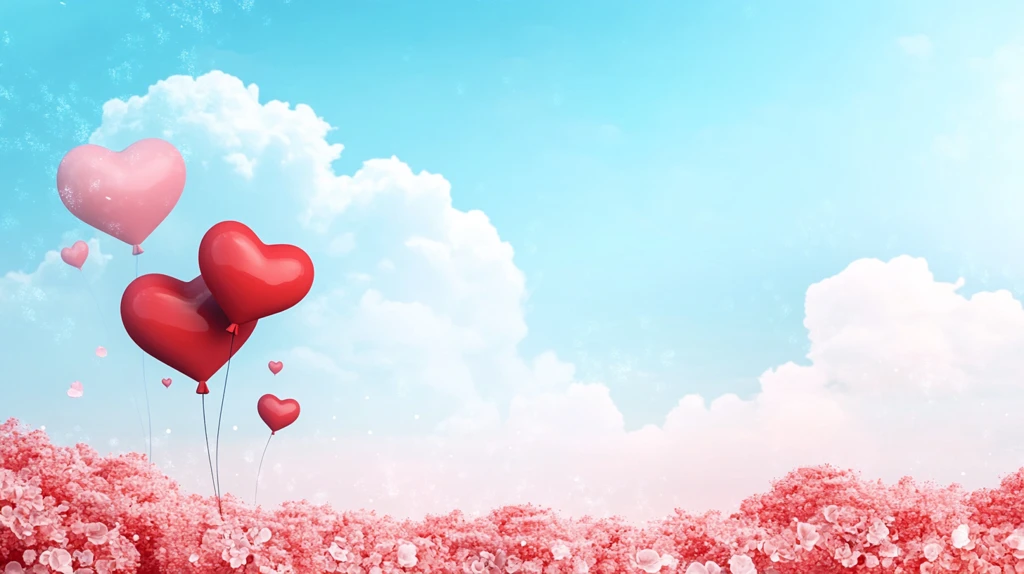 心动浪漫氛围背景