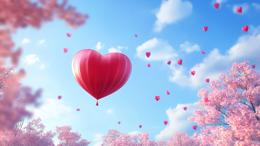 心动浪漫氛围背景