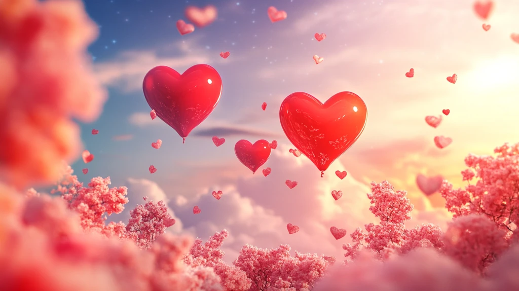 心动浪漫氛围背景