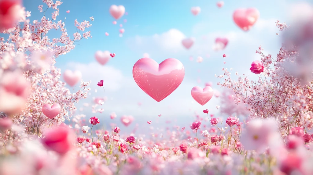 心动浪漫氛围背景