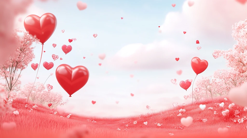 心动浪漫氛围背景