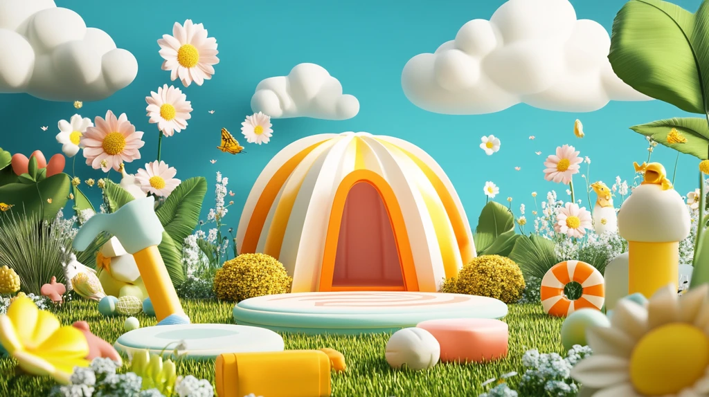 缤纷夏日春日美陈