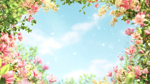 春天梦幻花丛
