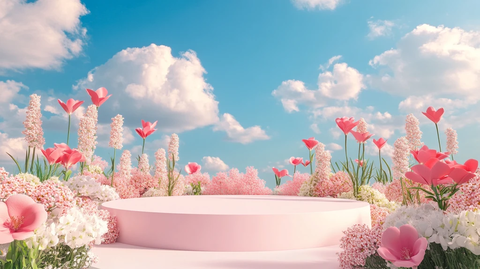 唯美梦幻花田场景