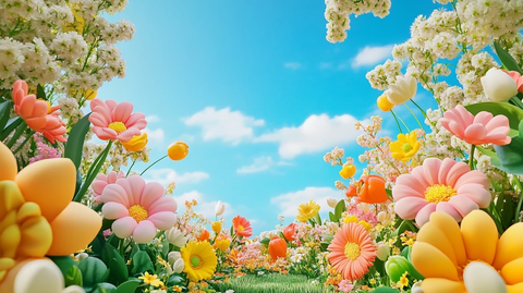 唯美梦幻花田场景