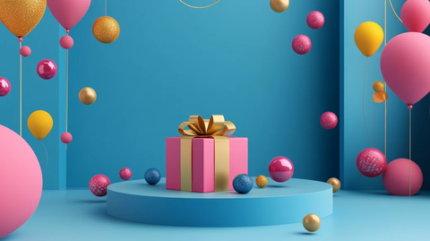 爱马仕色生日主题背景