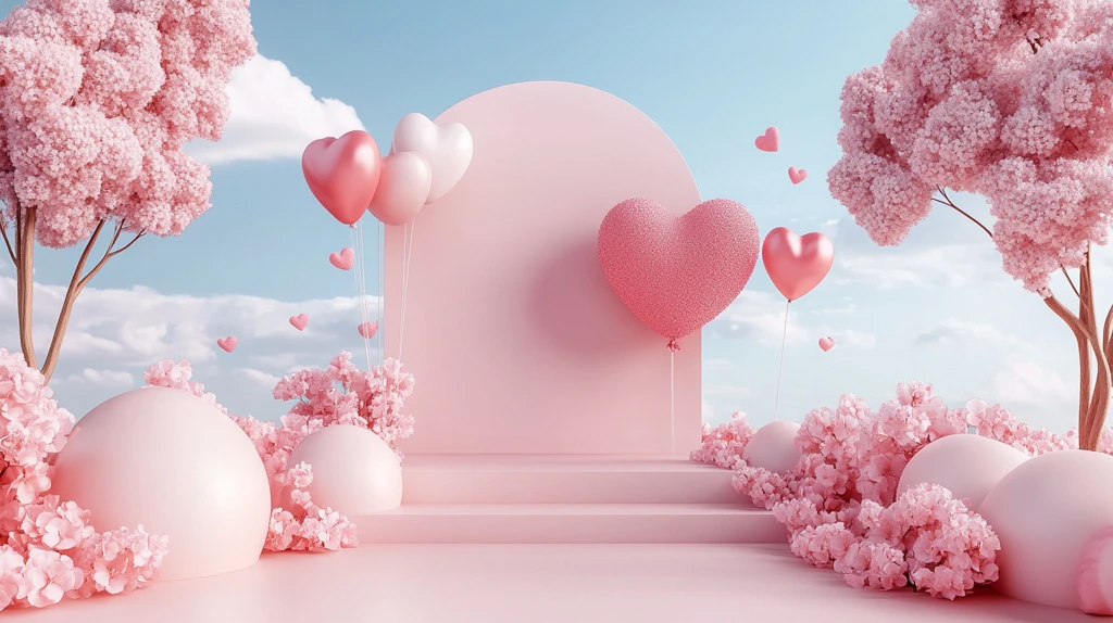 情人节粉色系美陈