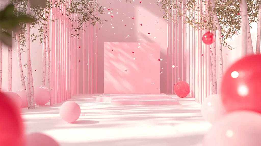 粉色森系舞台
