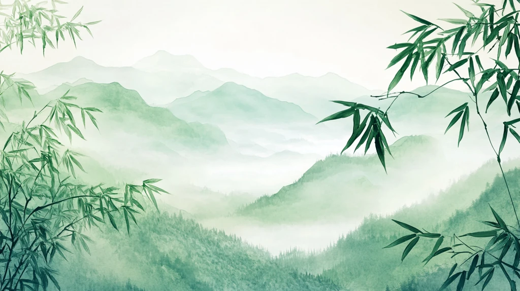竹林山水背景