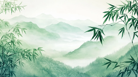 竹林山水背景