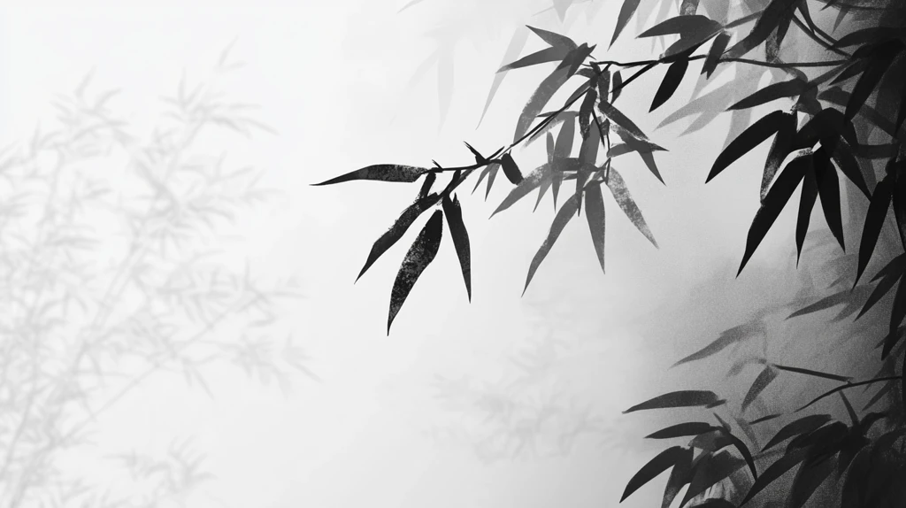 水墨竹影意境