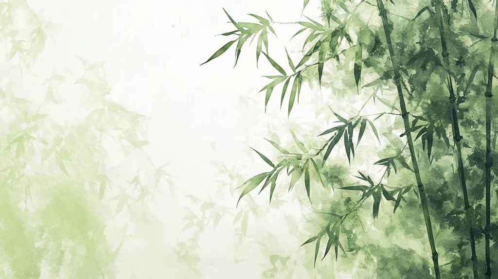 竹影绿竹水墨画
