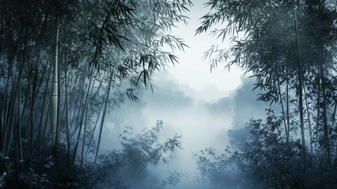竹林淡雾