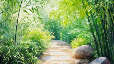 竹林小路装饰画