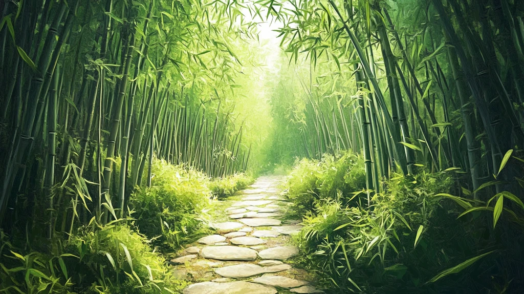唯美竹林小路