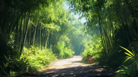 唯美竹林小路