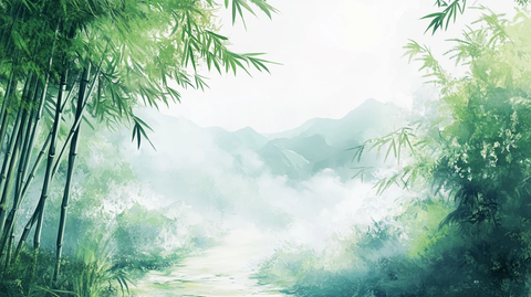 竹林意境图