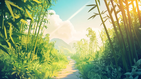 唯美竹林小路