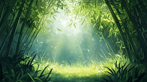 竹林背景插画