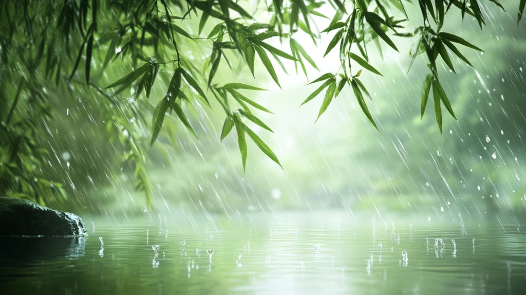 竹林雨景