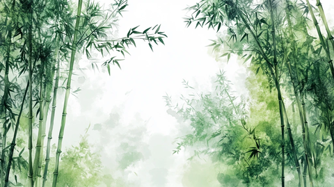 古典水墨竹林
