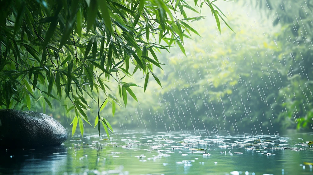 竹林雨景