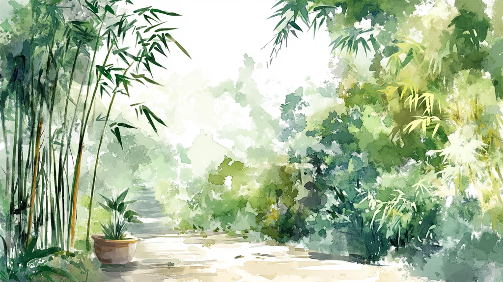 竹林背景插画