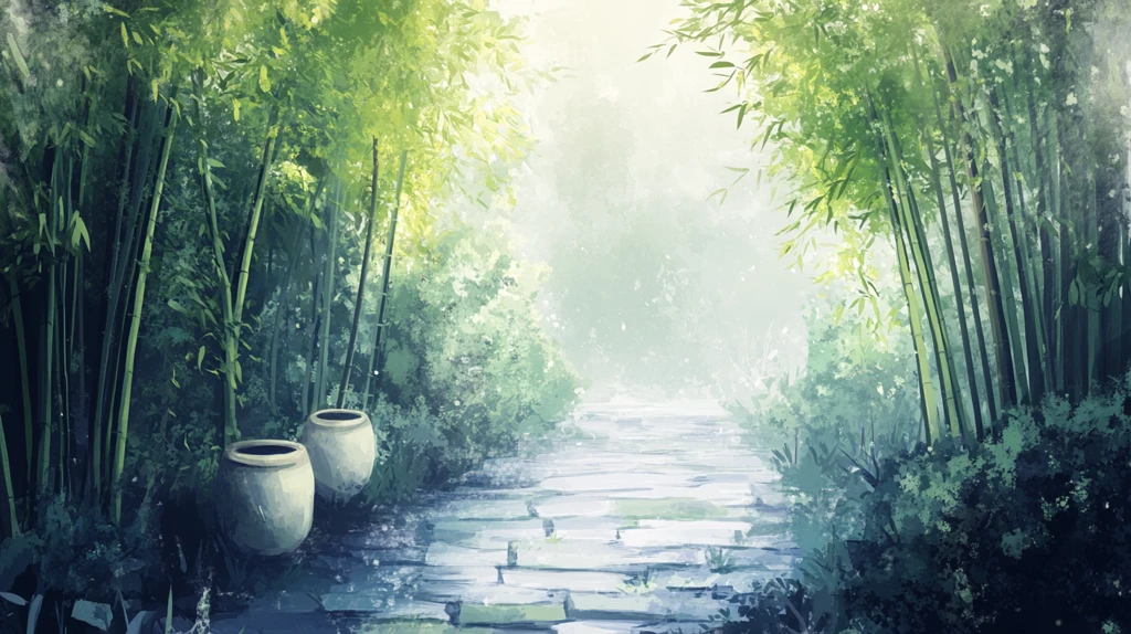 竹林小路背景