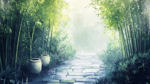 竹林小路背景