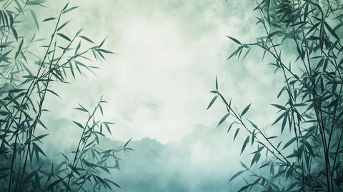 竹林山水背景