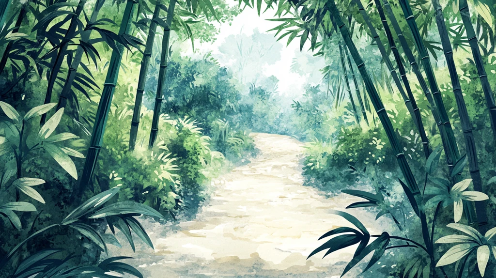 竹林小路背景