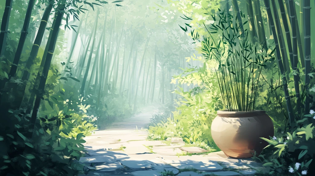 唯美竹林背景
