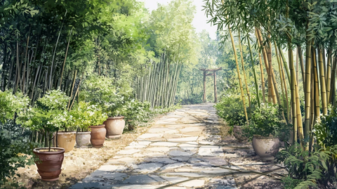 竹林小路素材