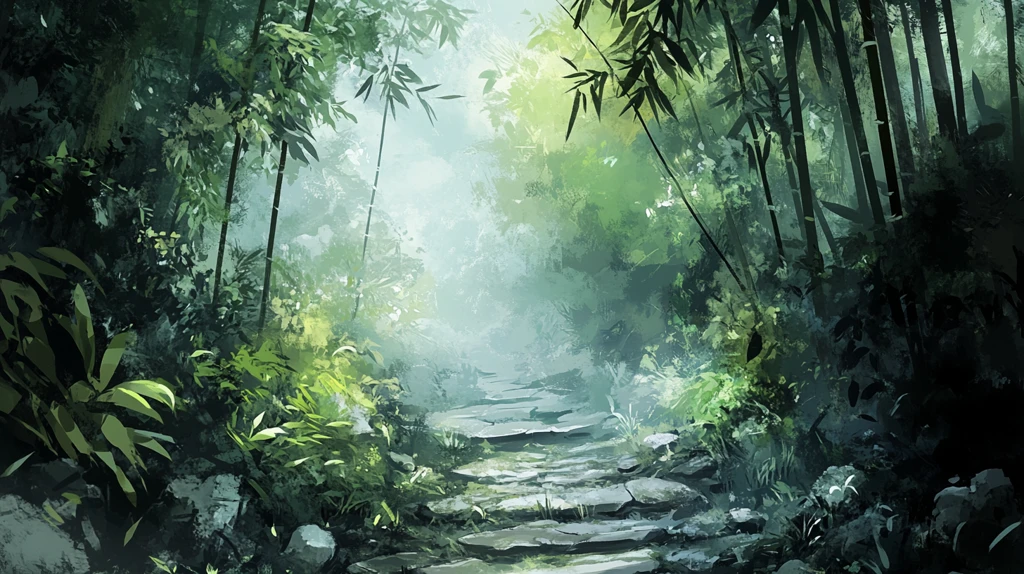 唯美竹林小路