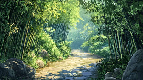 唯美竹林小路