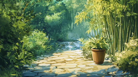 竹林小路装饰画