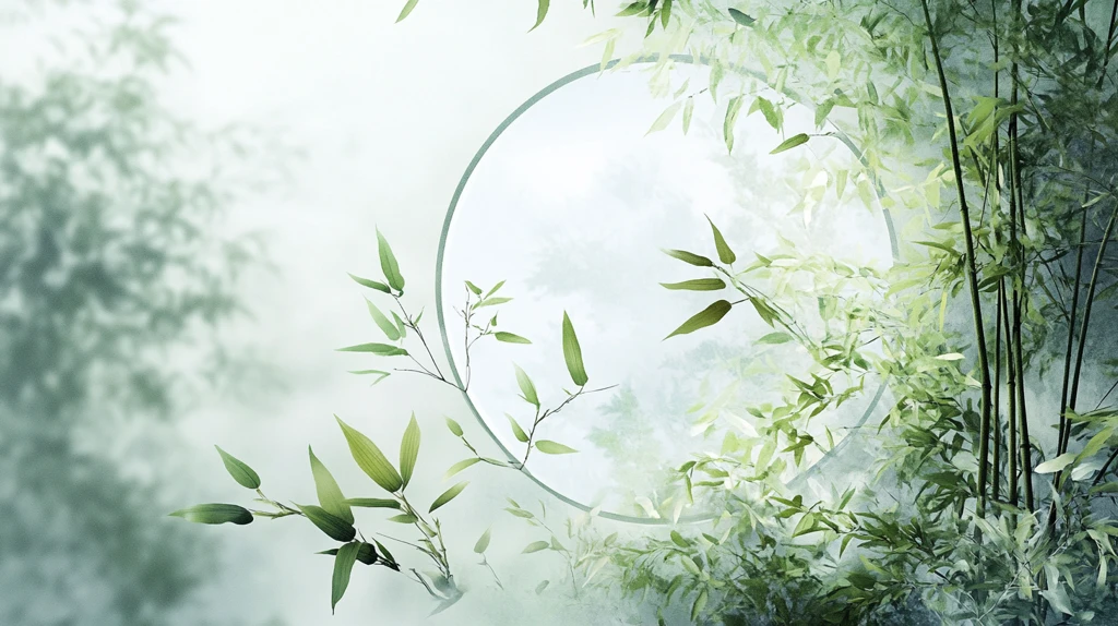 新中式意境竹林背景墙