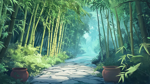 竹林小路背景