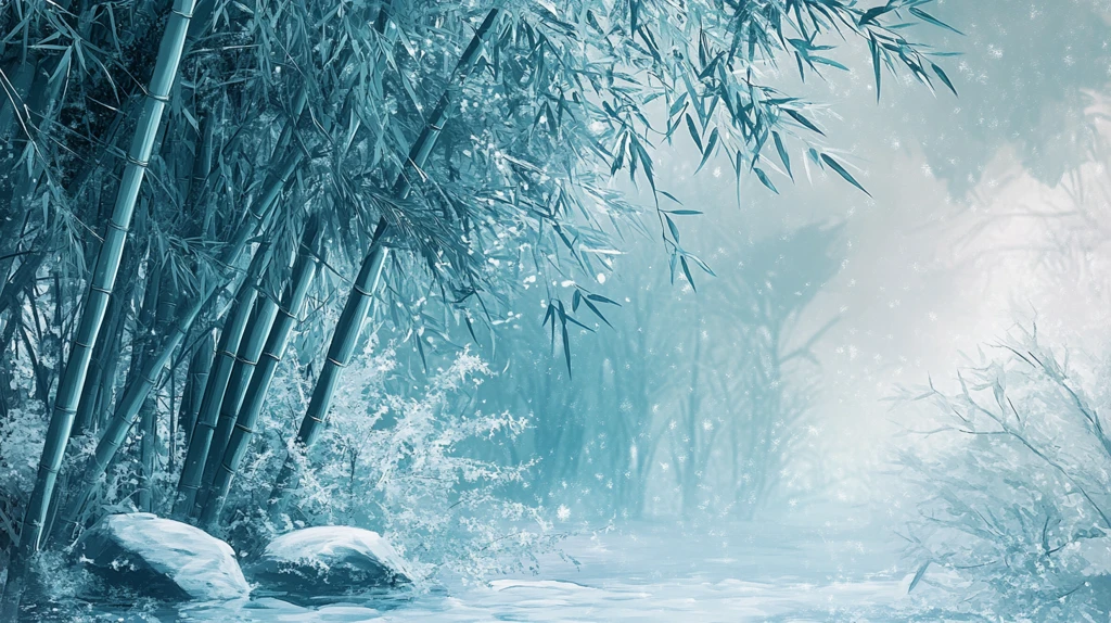 竹林雪景