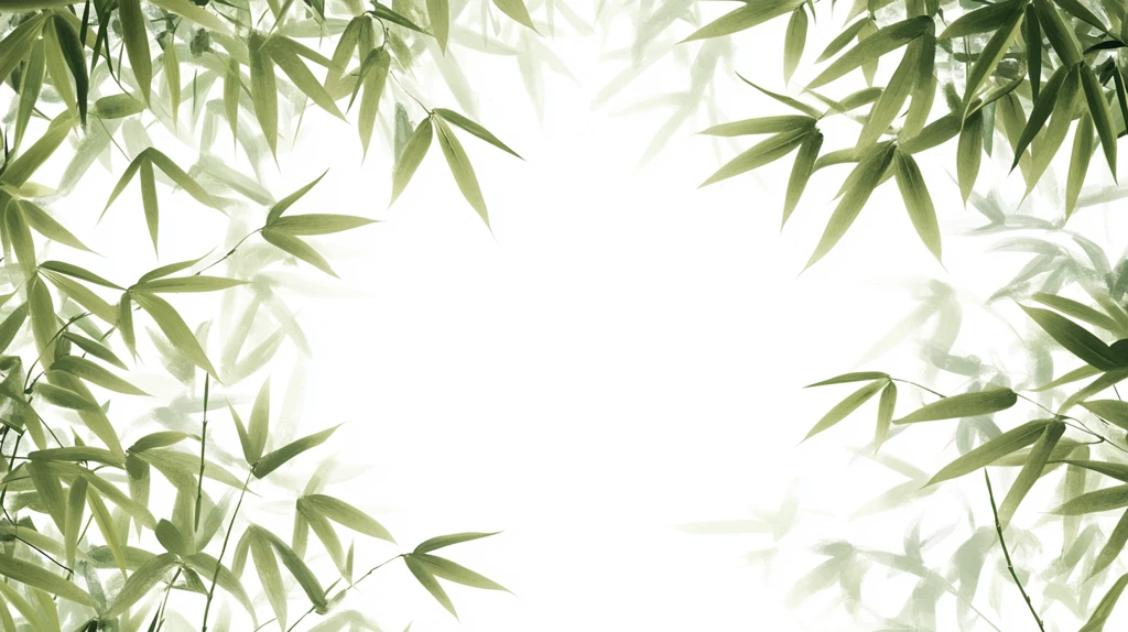 竹叶边框背景素材