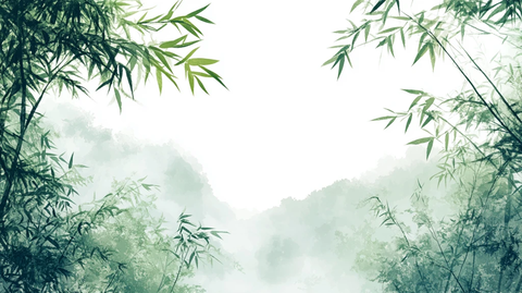 水墨竹林背景画