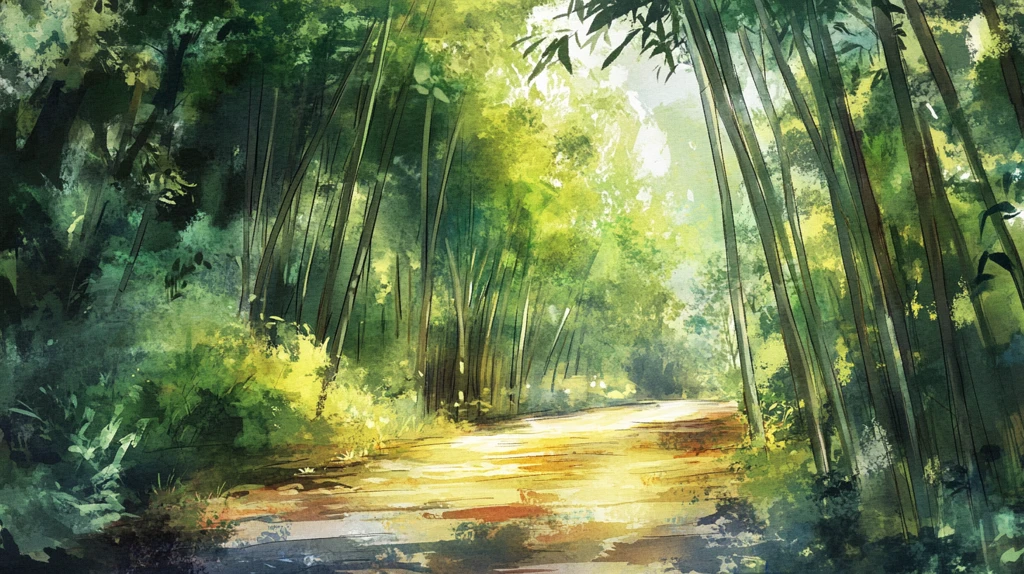 竹林小路装饰画