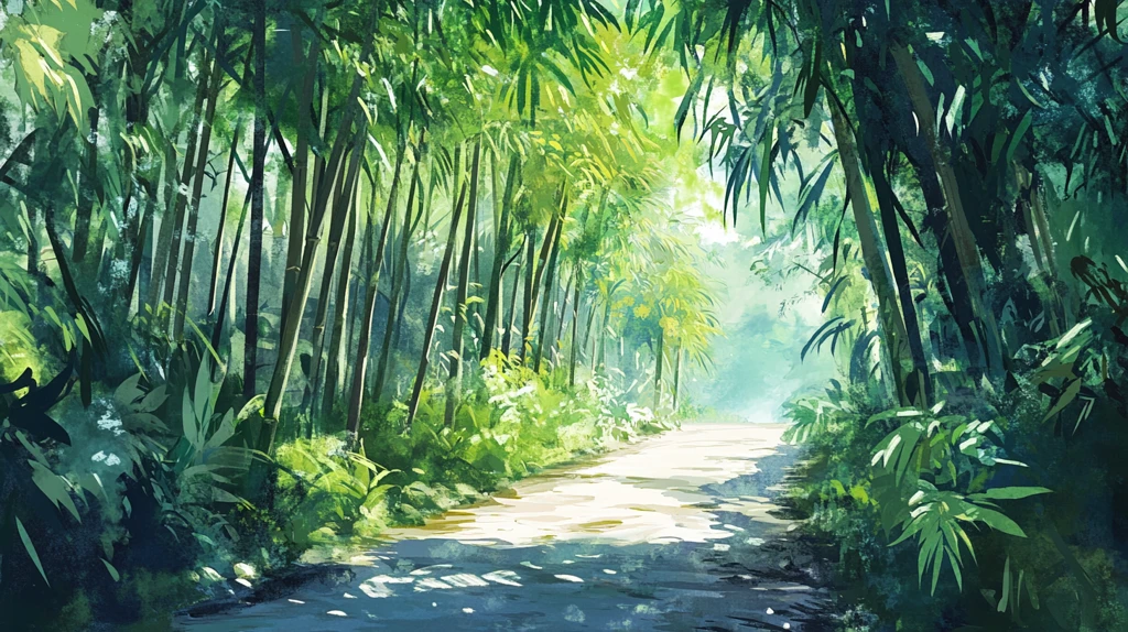 唯美竹林小路