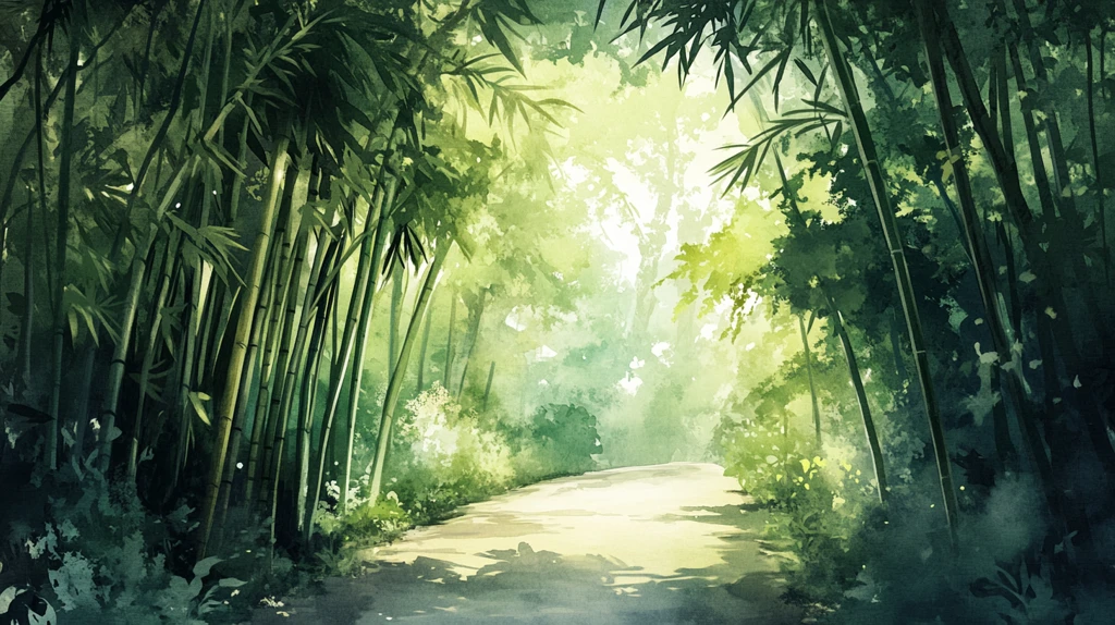 唯美竹林小路
