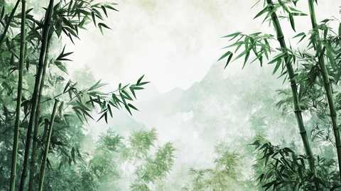 竹林山水背景