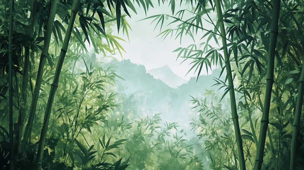 竹林山水背景