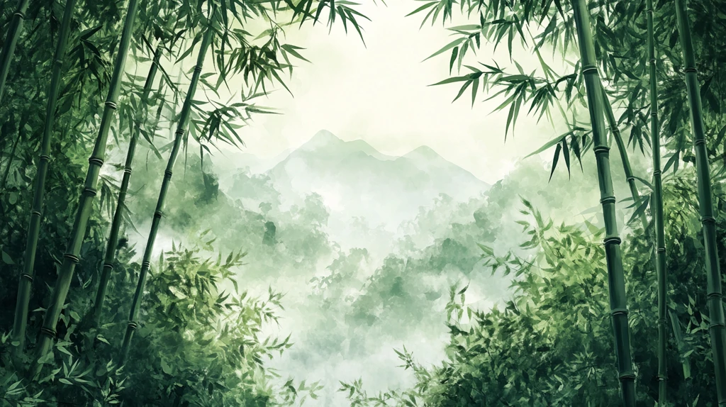 竹林山水背景