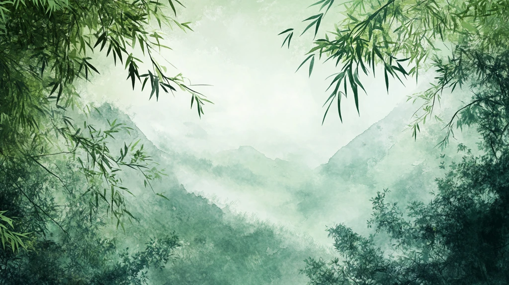 意境山水竹林装饰画