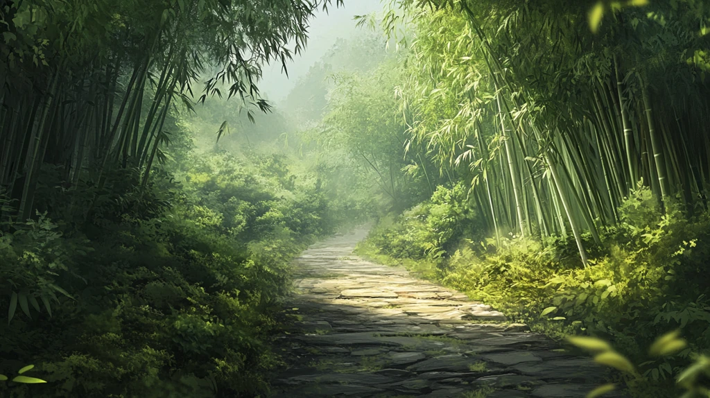 唯美竹林小路